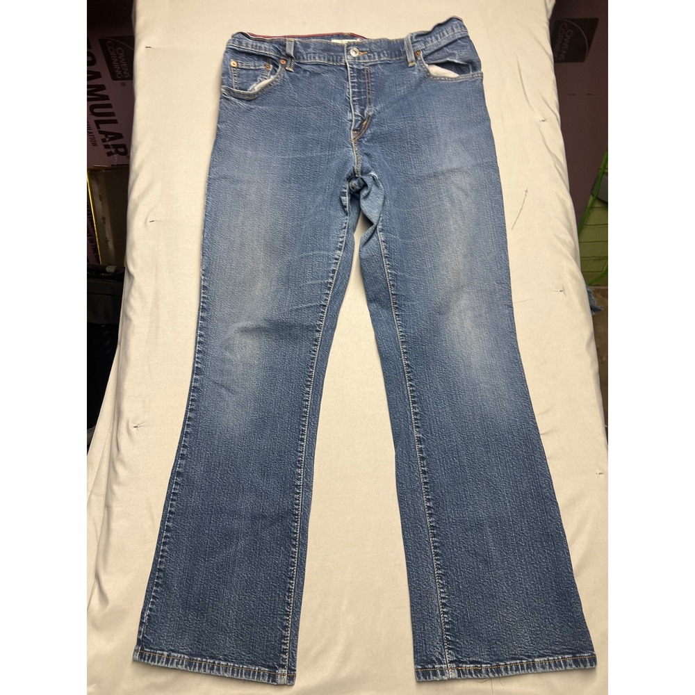 Levis Relaxed Bootcut 515 Jeans Medium Wash Denim Blue 33x30